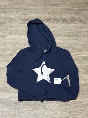 One Step Ahead Navy Blue Hooded Sweater with White Star